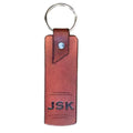 Personalized Popular Retro Brown Keyring Custom Logo Genuine Leather Key Tag for Gift