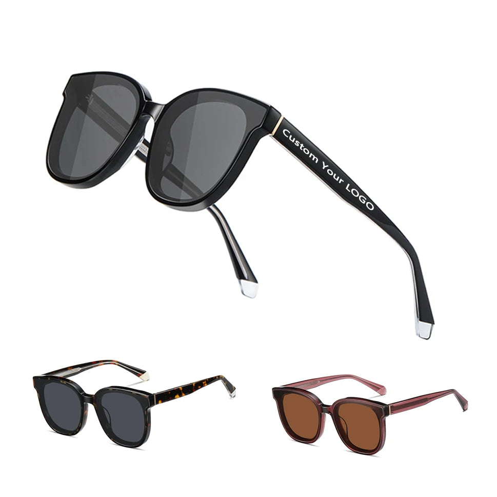 New Handmade PS6608 Driving UV Sunscreen Polarized Sunglasses for Women Available in Blue Black Gold Red White Yellow Frames