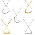 2023 Stainless Steel Spinner Necklace Rotatable Bead Decompression Necklaces Anti-anxiety Beads Moon Pendant Necklace for Girl
