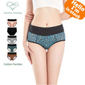 Shanhao Ready to Ship Women's Plus Size Underwear Cotton Panties High Waist Leopard Print Culotte Femme Underwear