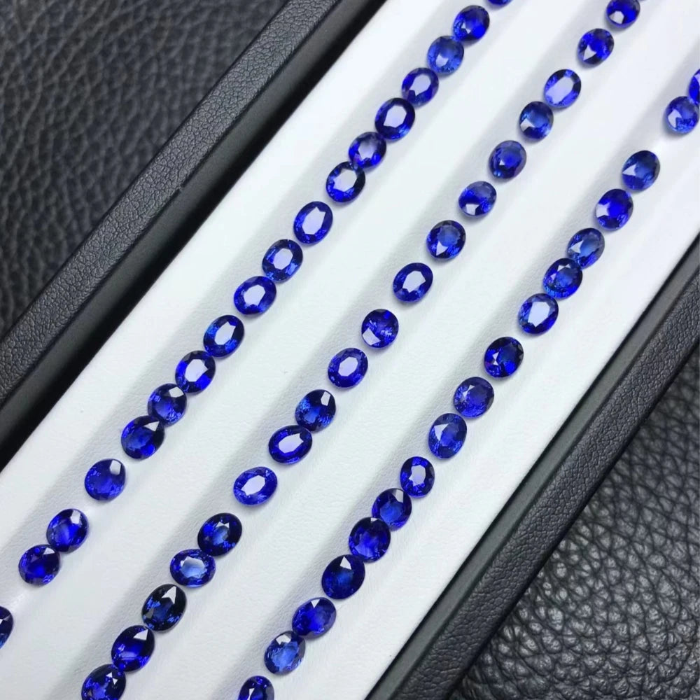 TELULA  Wholesale Blue Loose Gemstone Certificate Gemstone Jewelry Size Lab Grown Sapphire Stone