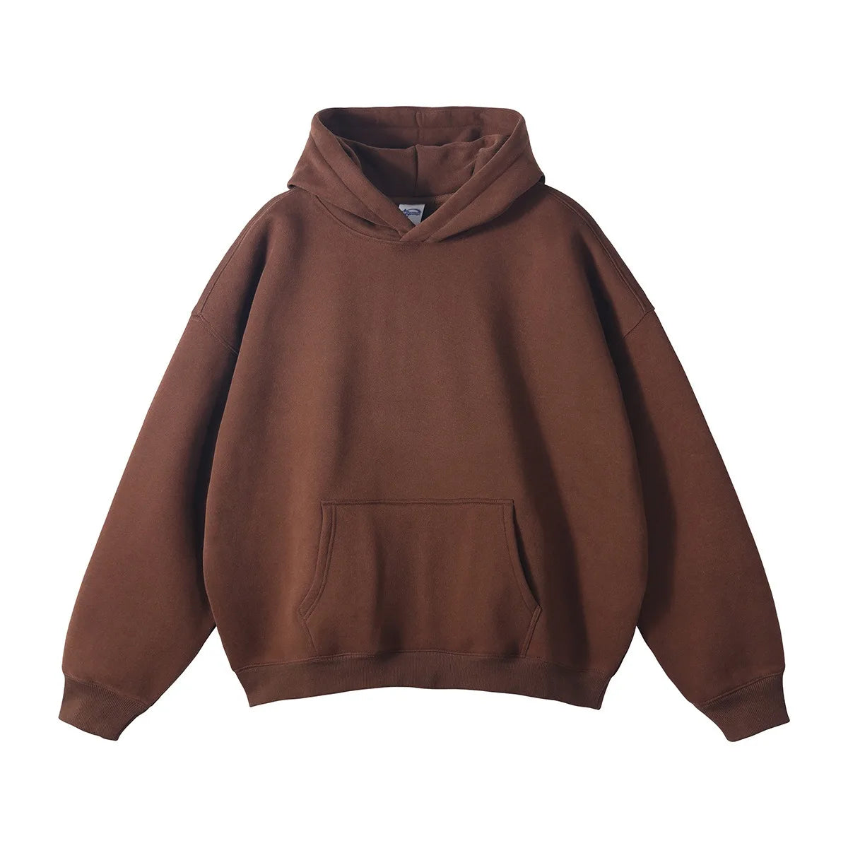 350GSM Custom LOGO Blank Unisex Men's  Winter Thick Fleece Drop Shoulder Oversized Hoodies Men Casual Sweatshirts Coats