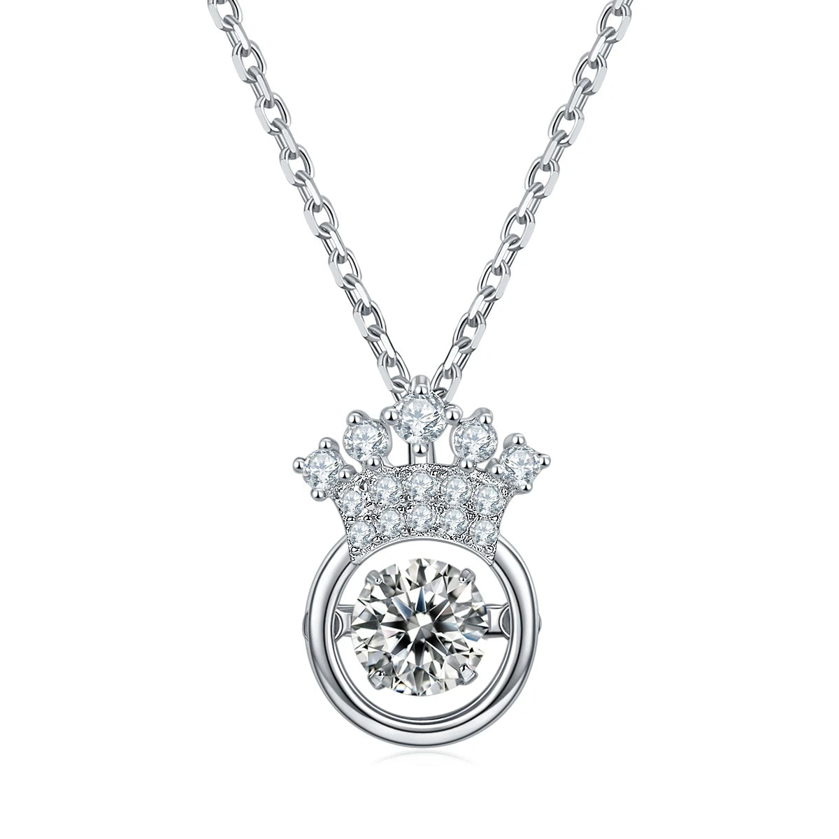 OLDL Abiding Latest 5mm Moissanite Diamond Pendant Twinkle Stone 925 Sterling Silver Jewelry Bridal Wedding Necklace Designs