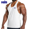 White Casual Washed Compression Sport Outfit Factory Price Y Back Sleeveless Fitness Gym Breathable Stringer Tank Top