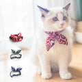 Adjustable Japanese-style Pet Collar Bow Tie Handmade Cute Cat and Small Dog Bowtie for Silent Medium and Small Breeds