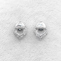 Sterling Silver 5*5mm Semi Mount Stud Earrings Empty Support Blank Claws Setting S925 Base Without Center Stone for DIY Inlay