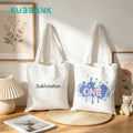 Subbank Sublimation Eco Travel Beach Tote Bag Designer Custom Logo Printed Washable Cloth Blank Tote Cotton Shopping Canvas Bag