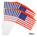 American Hand Stick Flag 11.8*7.8inch 20pcs USA Mini Flags Polyester Waving Outdoor America Small Flag
