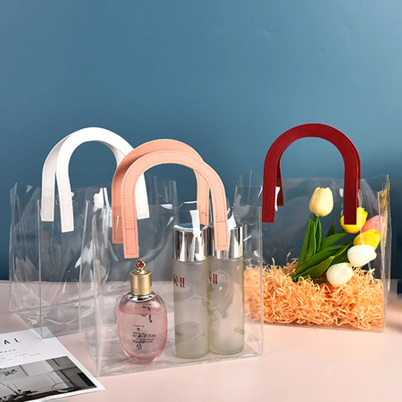 Transparent Christmas Gift Women PVC Handbag Portable Wedding Party Candy Bag Fashion Jelly Case