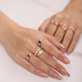 OL0954 Abiding Jewelry Factory Wholesale 2.5mm Gem Stone Jewelry Silver Rings From China Gemstone Ring