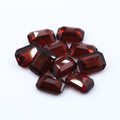 Wholesale Factory Direct Price Loose Natural Garnet  Gemstone Emerald Shape Red Garnet Stone
