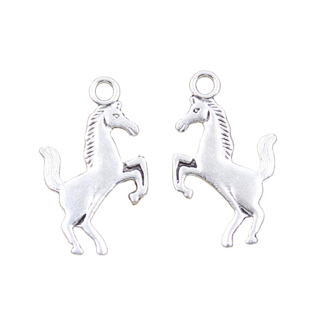 Charms Gallop Horse Steed 35x21mm Tibetan Silver Color Pendants Antique Jewelry Making DIY Handmade Craft