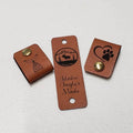 Faux Leather Labels Knitting Clothing Tags Personalized Jeans Leather Tags for Crochet Hats