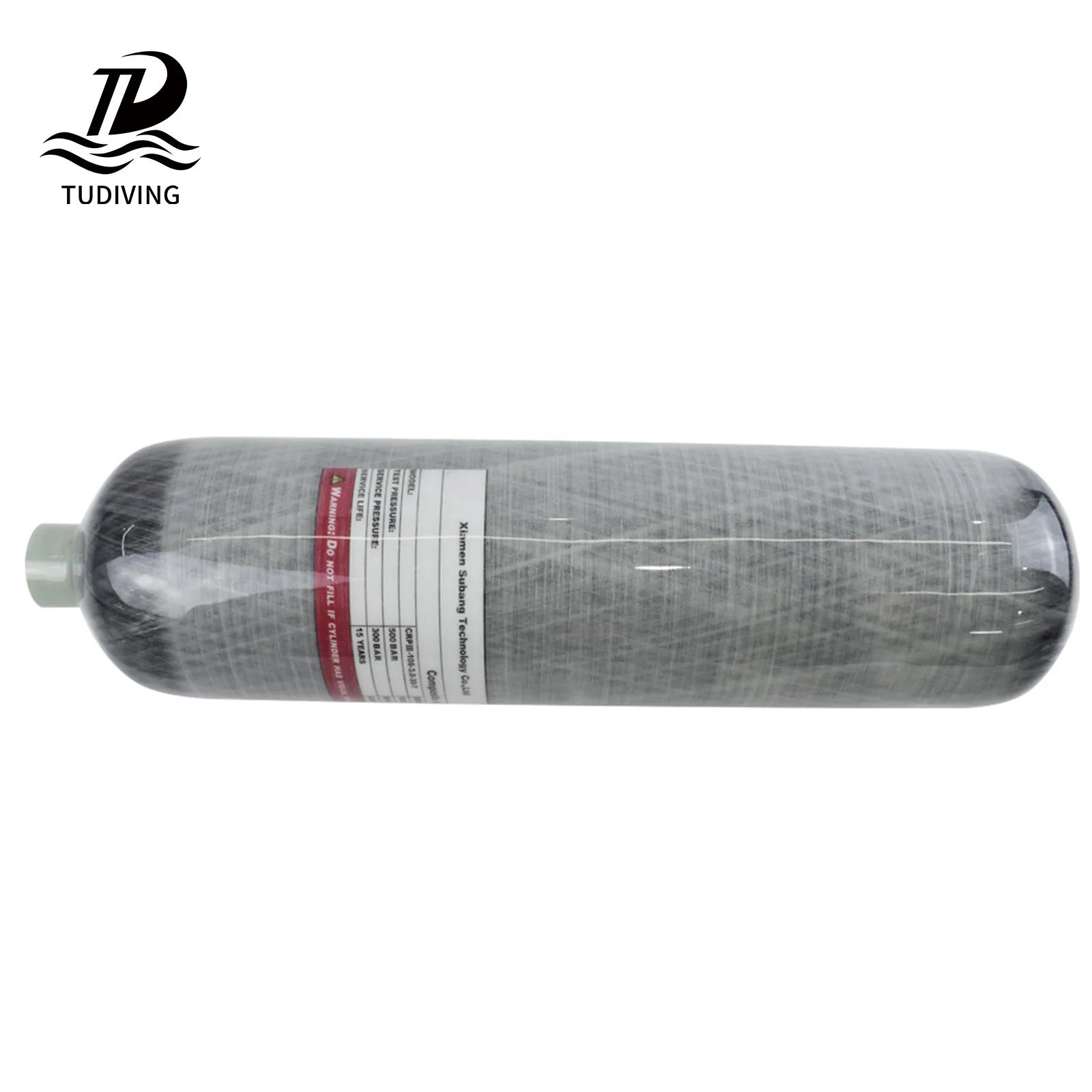 TUDIVING CE Durable 3L High Pressure 300bar 30Mpa 4500Psi Comfortable Firefighting Scuba Diving Hunting Carbon Fiber Air Tank
