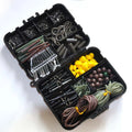 224pcs Mixed Beads Pin Soft Tube Fish Hooks Kit Case Tool Tackle Fishing Accessories Box Set for Carp