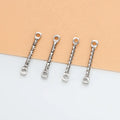 Wholesales Stainless Steel Two Hole Twisted Bar Connector for Earrings DIY Jewelry Accessories & Findings
