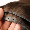 Double Drawn Human Hair Extension Double Layers Flat Weft with Hole XO Invisible Weft