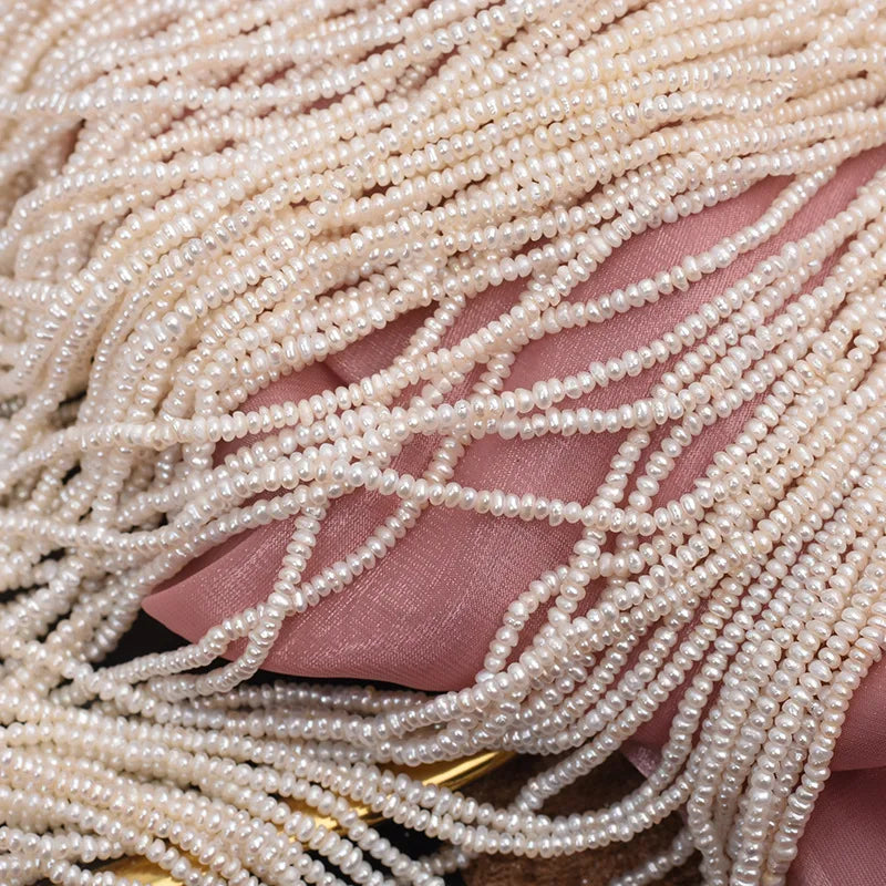 2mm Small Natural Freshwater Pearls Necklace Accessories Hot Selling Loose Pearl Accessories for Necklace Bracelet