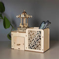 2024 New Gift 3D Wood Pen Holder Music Carousel Theme Best Gift for Students Children