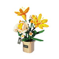 PANDAS ABS Plastic Educational Model Toy Flowers Bouquet Building Set DIY Artificial Flower Assembly Blocks