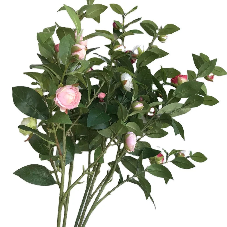 New Arrival Silk Single Artificial Flowers Camellia for Home Vase Decor