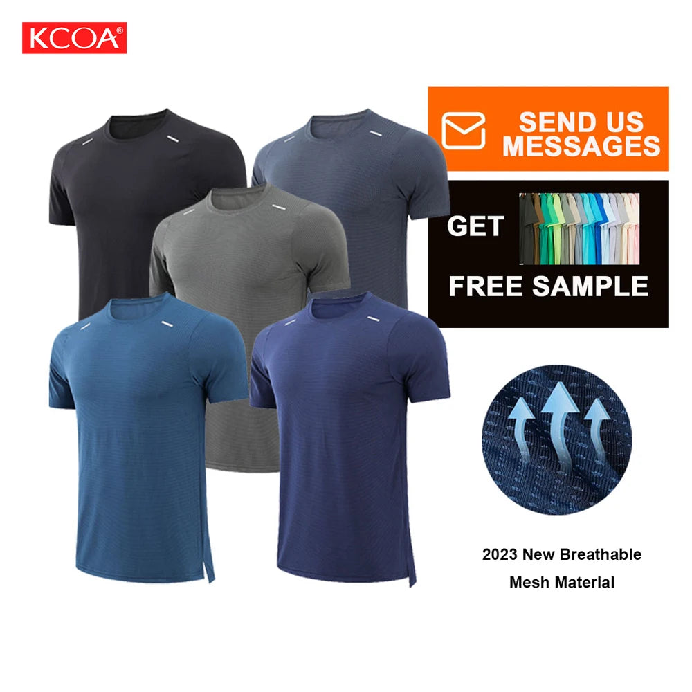 Compression Shirts Men Fitness Wear O-Neck Breathable Quick Dry Custom Logo T Shirt Sportswear T Shirt for Men