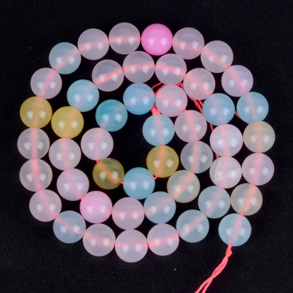 Wholesale Natural Stone Morganite Agate Loose Round Beads for Jewelry Making