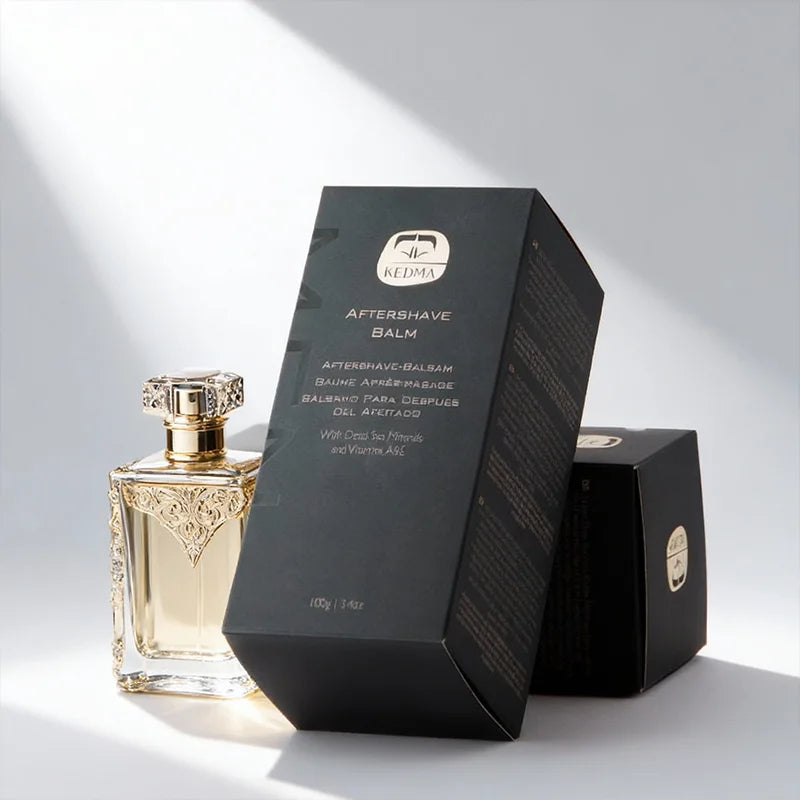Custom Luxury Embossing logo Black Premium Cosmetic Gift Unique Beauty 15 30ML Perfume Small White Art Paper Packaging Boxes