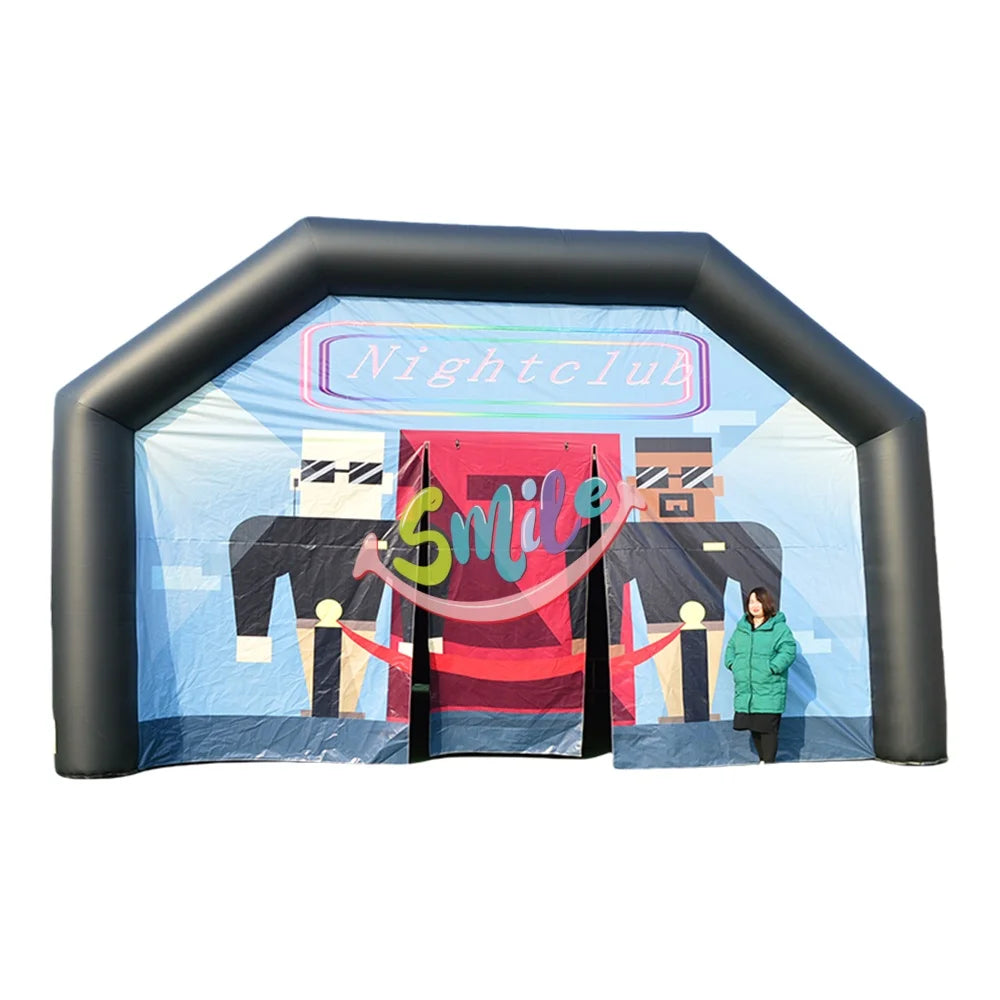 All Black Light Weight Inflatable Building Tent Inflatable Pop up Cinema Disco or Function Room Multifunction Tent