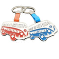 Netherlands Bus Souvenir Carabiner Key Ring I for Amsterdam with Silk Screen Printing Metal