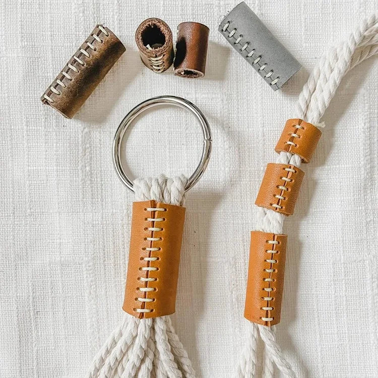 Wholesale Various Size Furniture Decoration Handmade Leather Tubing