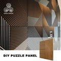 MUMU 3D Unique Design Divide Luxury Hardwood for Wardrobe Decorative Solid Wood Wall Cladding Panel