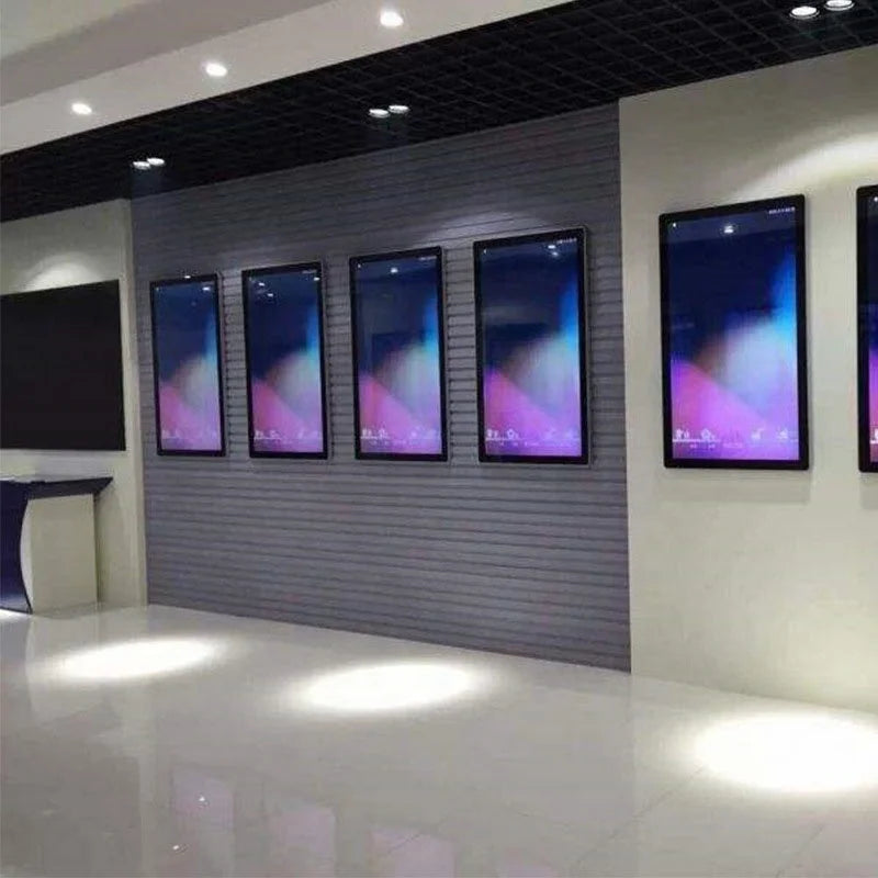 Super Narrow Frame Smart TV LCD HD Digital Signage Advertising Player for Elevator Retail Store & Shopping Mall Wall Mount