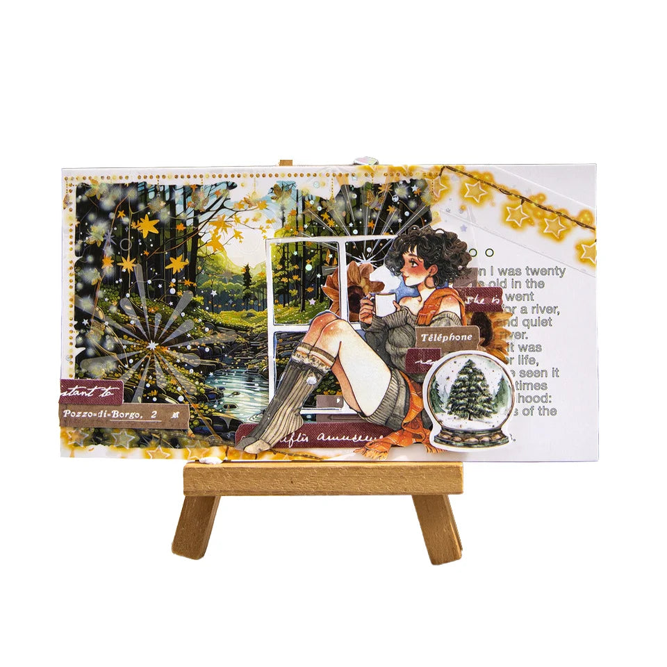 Fantasia Series Handbook Decoration Collage Background Material 20-Piece Pack for Promotional Memo Pad