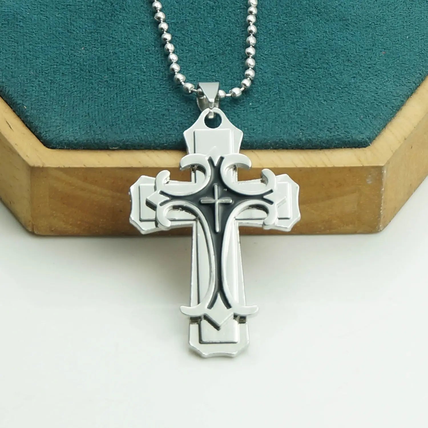 Vintage Multi-layer Cross Pendant Necklace for Men and Women
