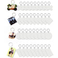Manufacturer High Quality 36pcs Eco-Friendly Laser BoneSquareRectangle Circle Shape Custom Wooden Sublimation MDF Keychains