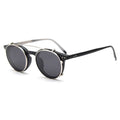 Customizable Vintage Oval Frame Plain Sunglasses Women Men Dual-use Myopia UV400 Polarized Clip on Sunglasses Custom Logo