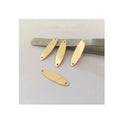 GP Hot Sale Custom Engraved Logo Gold Filled Oval Bar Connector Pendant for Permanent Bracelet Necklace Jewelry Making