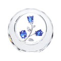 Blue  Rose  Folk Crafts  Wedding Paperweight Crystal Crafts Valentine's Day Souvenir