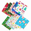 10pcs Mixed Christmas Fabric Patchwork Squares Sewing Cloth Bundles Santa Snowman Printed Quilting Fabrics for Hand Sewing DIY