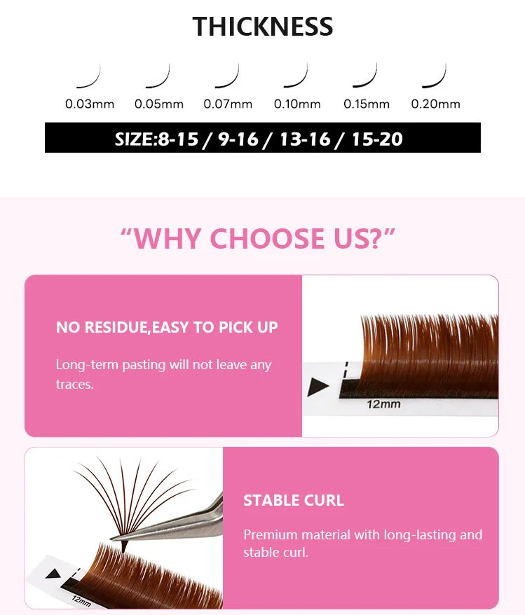 Wholesale Custom Logo Color Las Extension Cashmere Lash Tray Eyelash Extensions Color Lash Extensions Supplies Colorful Lashes
