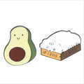 Cute Fruit Avocado Cat Soft Enamel Lapel Pin Brooch Custom Badge