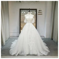 Jancember RL064 Off Shoulder Lace Ivory Sweetheartwedding Gowns Dress With Tail