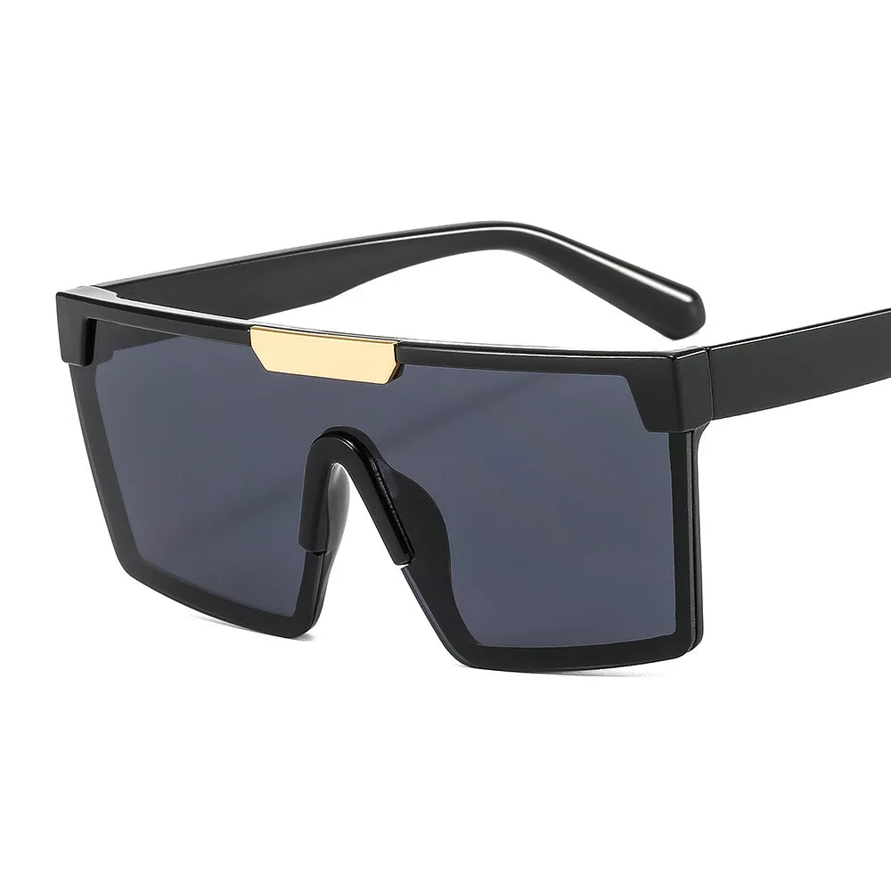 Lmamba 3403 New Oversized Frame Integrated Sunglasses for Men Women Personality Fashion Retro Trend Large square Frame Shade