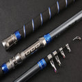 3 Piece Surf Sea Fishing Rods Stand 3 Section 3.6M Carbon Folding Mini Telescopic Rod