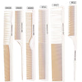 Hair Salon Smooth Hair Cut Scale Comb Set Plat White Girls Comb Suit White Plastic Hair Cutting Comb Set