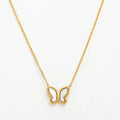 Joolim PVD 18k Gold Plated Shell Butterfly Pendant Necklace Stainless Steel Jewelry