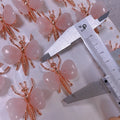 HZ Rose Quartz Crystal Butterfly Model Craft For Crystal Gift