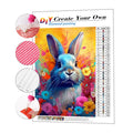 Animals 5d Diy Diamond Painting Rabbit and Flowers Diamond Painting Resin Drills Full Drill Customized Diamond Painting Sets