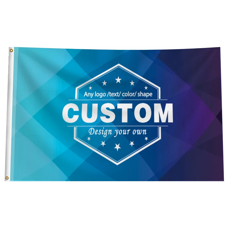 Custom Advertising Promotional 3x5 Polyester Country Flag Banners Make Your Own Logo Print Wall Flags